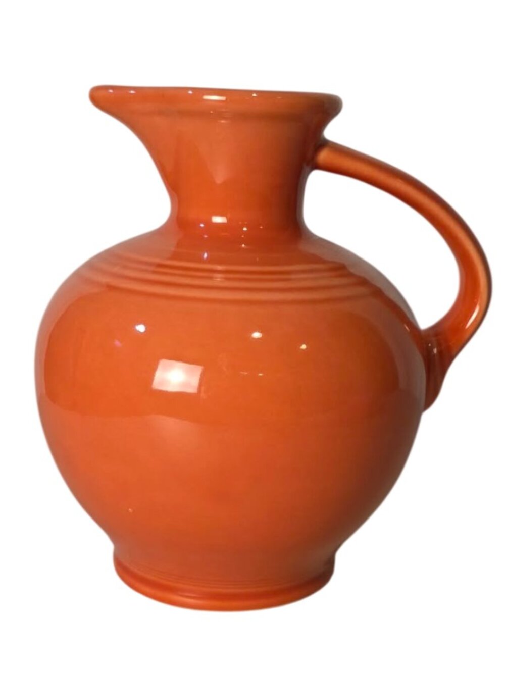 Fiestaware Persimmon Handled Carafe Water Pitcher Jug Retired Homer Laughlin